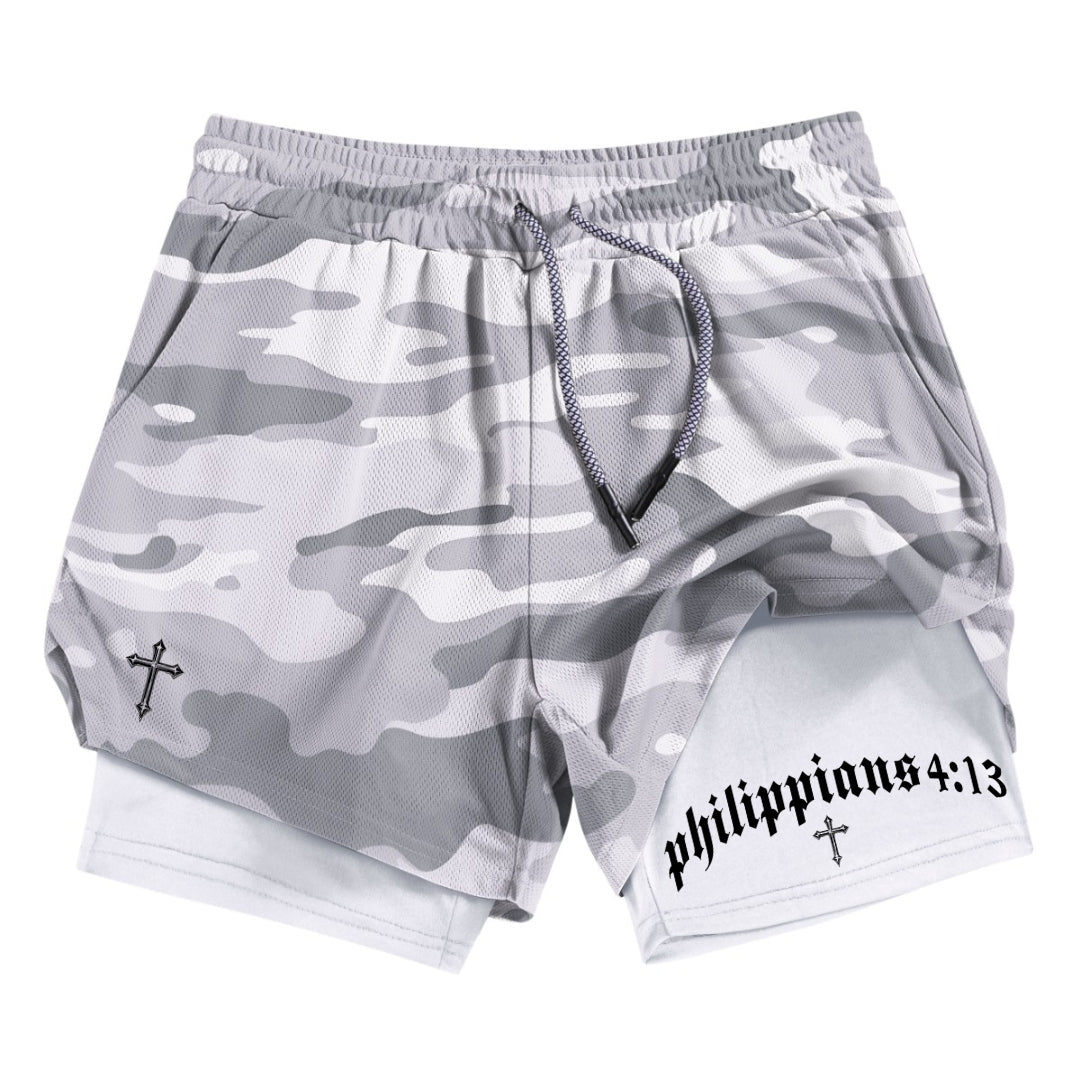 Philippians 4:13 Gym Shorts