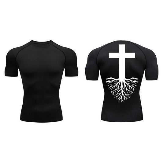 Tree Cross Compression Shirt