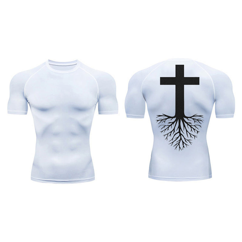 Tree Cross Compression Shirt