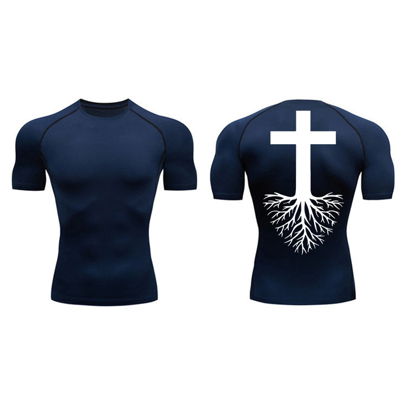 Tree Cross Compression Shirt