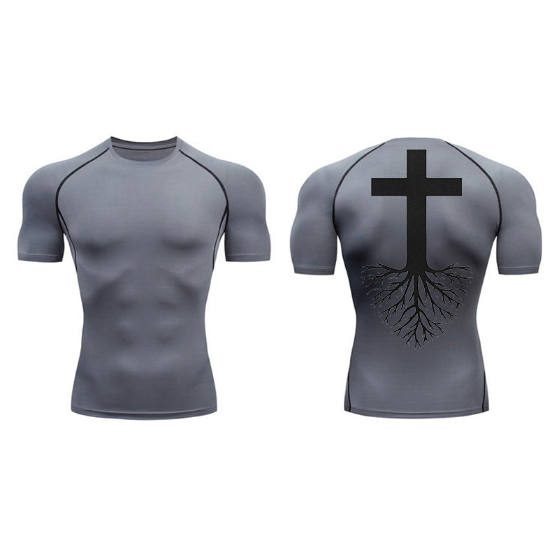 Tree Cross Compression Shirt