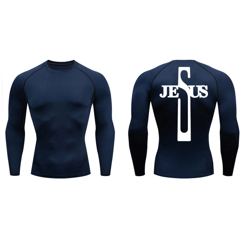 Cross Jesus Compression Long Sleeve