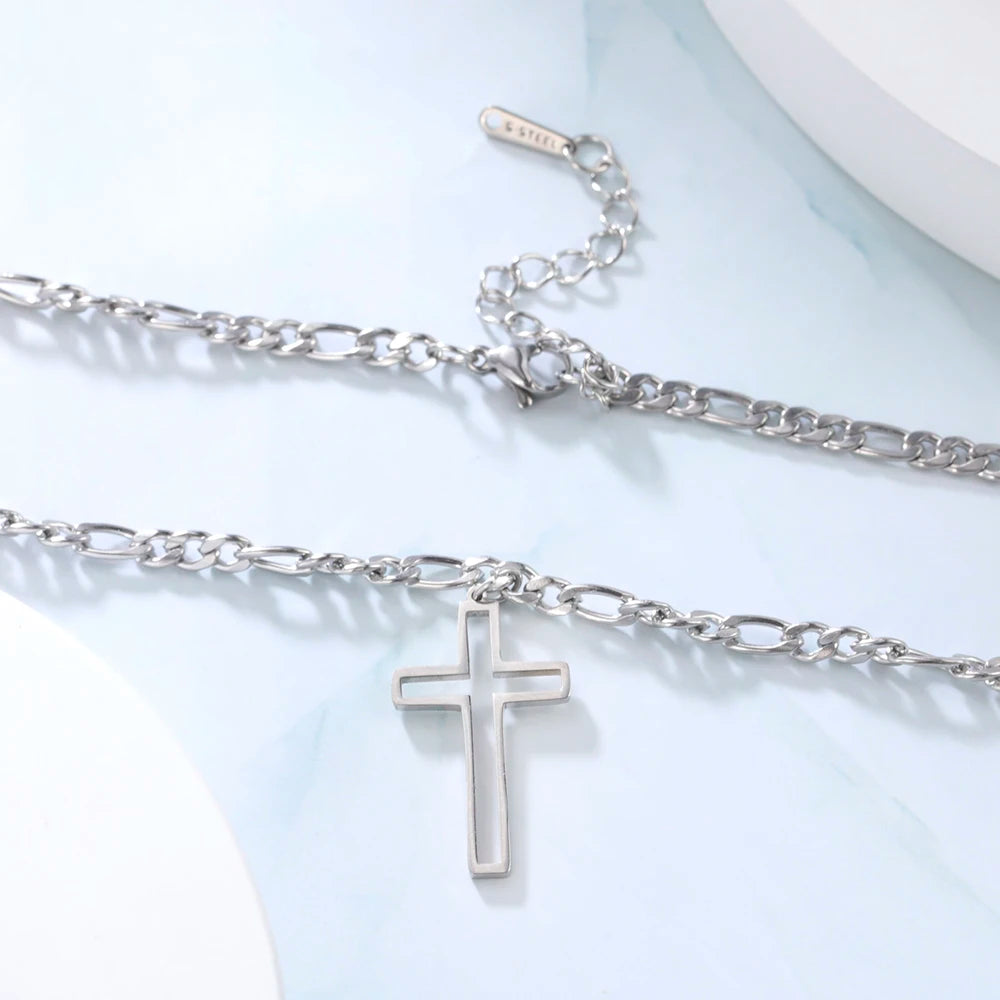 Hollow Cross Necklace